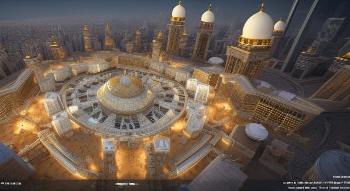 Makkah in Epic 3D Game Cinematic Style