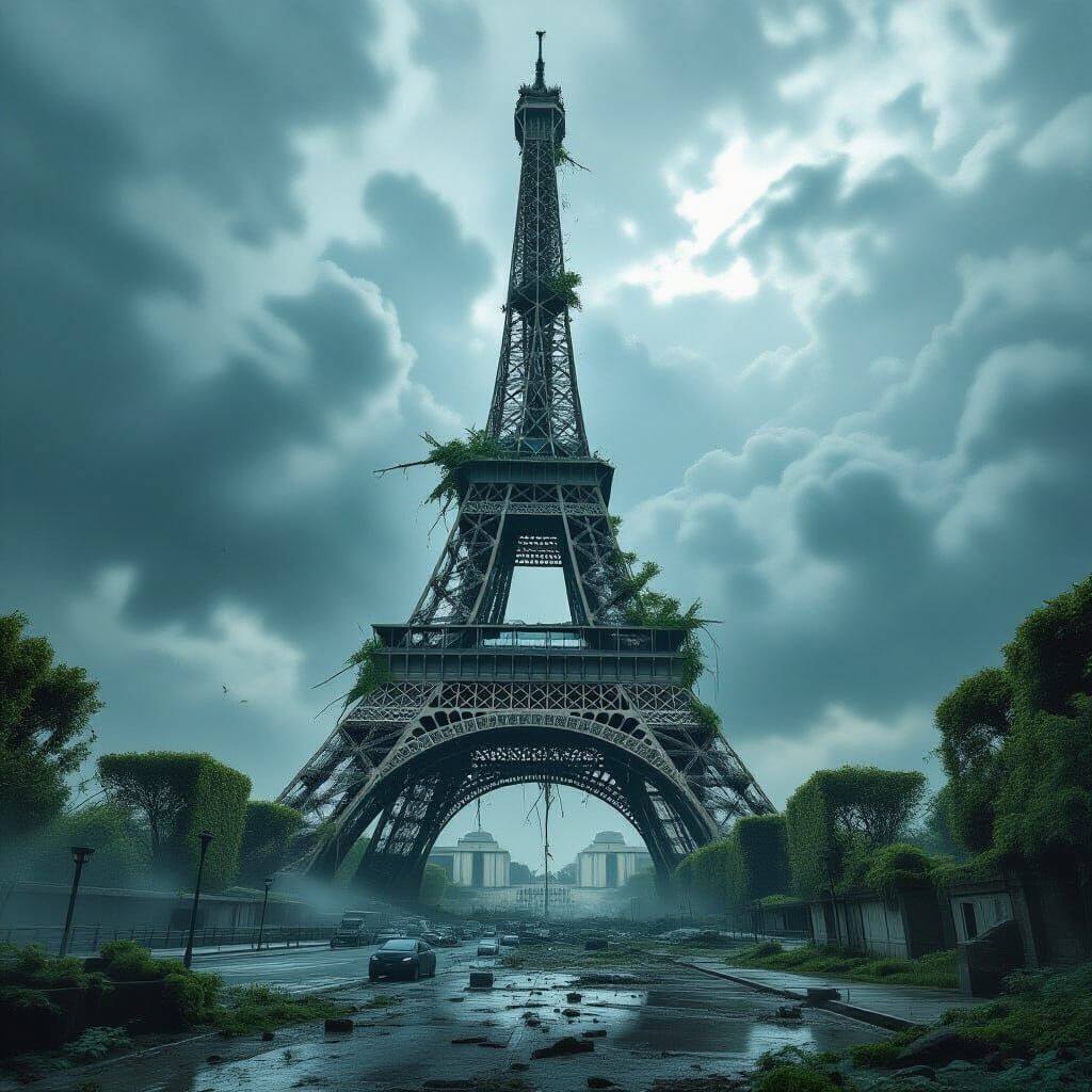 Eiffel Tower in 100 Years: Apocalyptic Vision