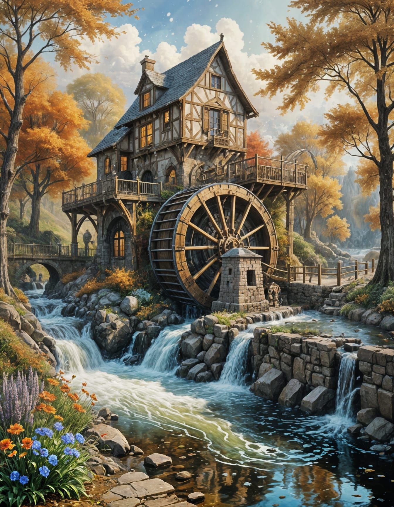 The Old Waterwheel at Hexham Bridge