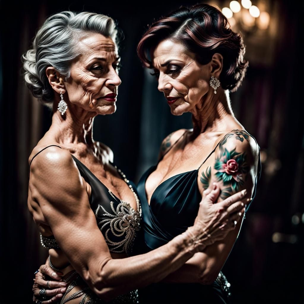 Tango of Strength: Two Bodybuilders in a Dance