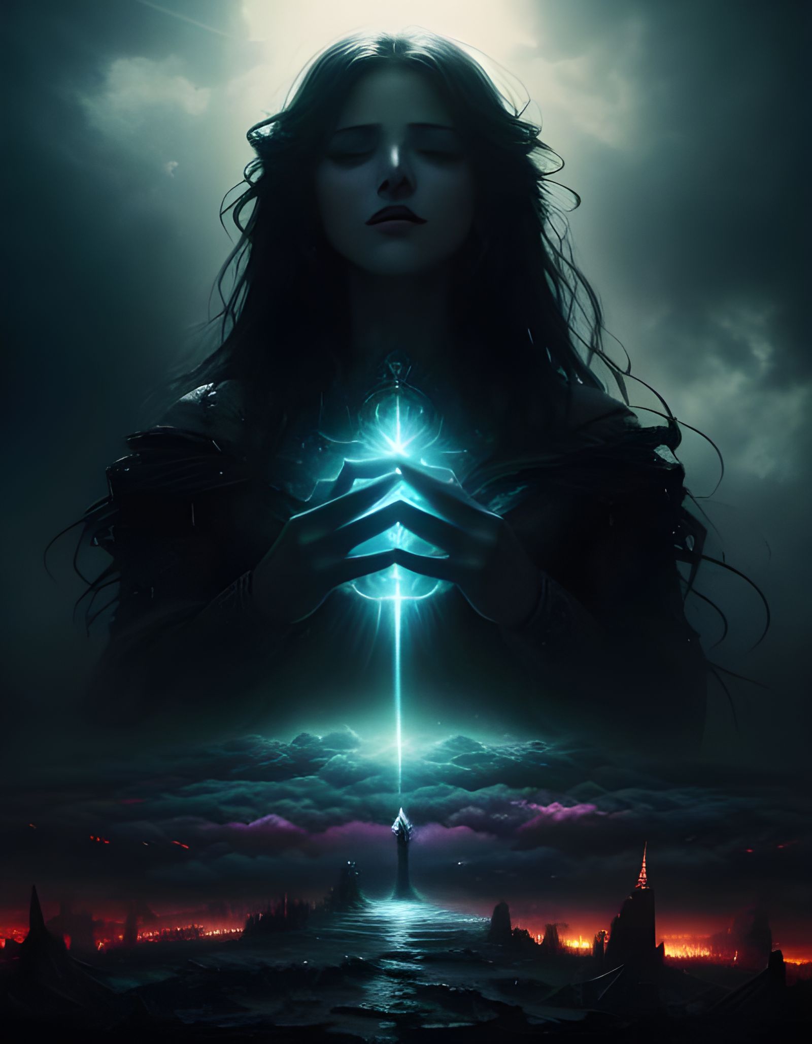 Biblical Armageddon: Good vs Evil in Dore Style