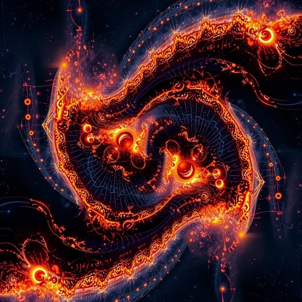 Cosmology Math Equation Digital Art