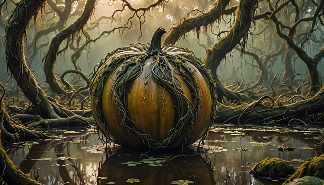Magical Swamp Gourd in Surreal Macro Photography