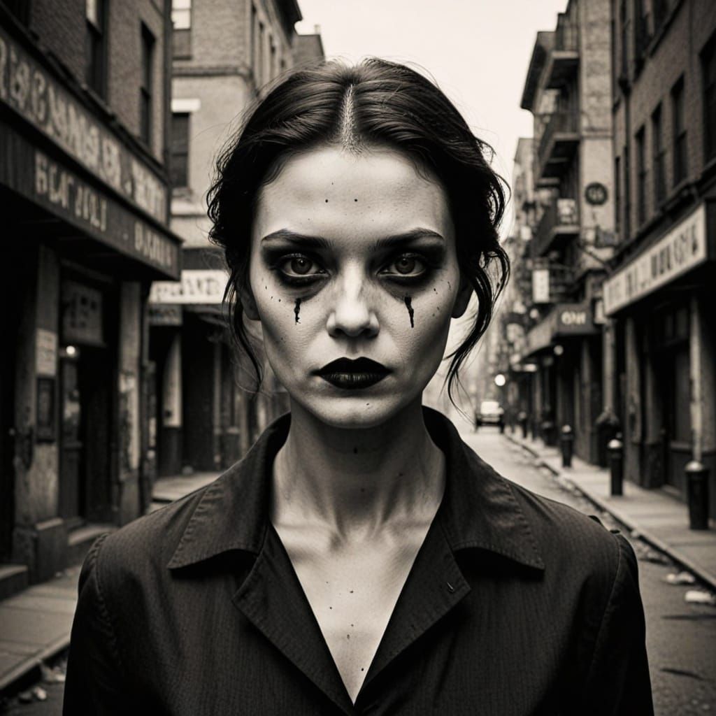 Horror Urban Noir in Sepia Tones