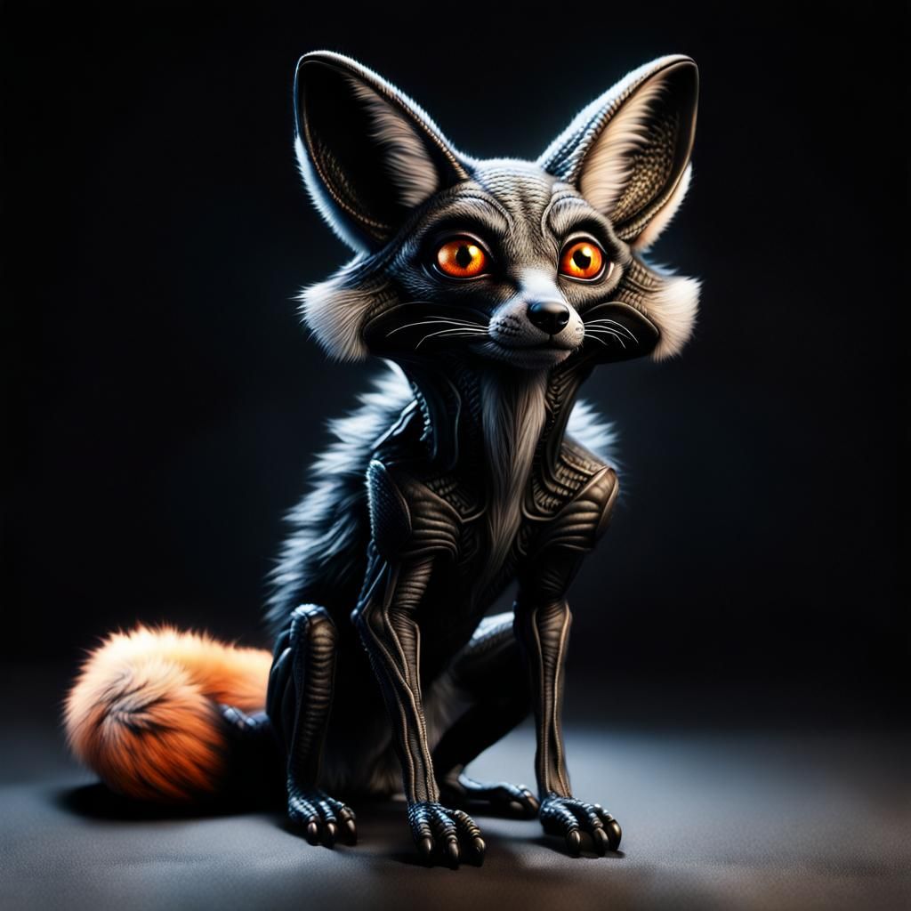 Photorealistic Portrait of a Detailed Alien Pet