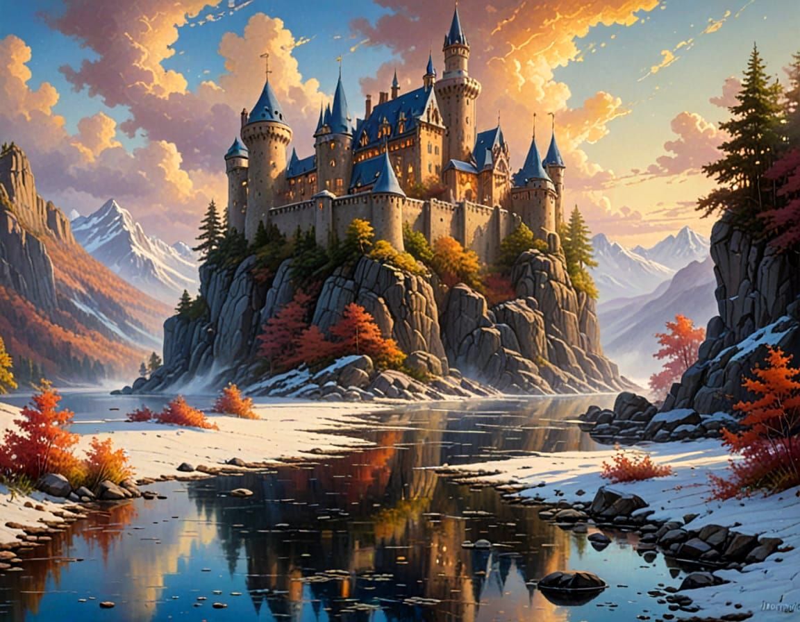 Castle in the Dawn Mist