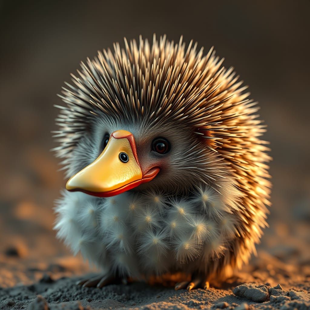 Hyperrealistic Hedgehog in Earthy Paradise