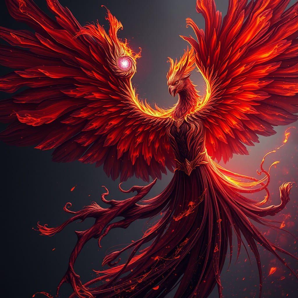 Dark Phoenix in Splendid Fantasy Concept Art