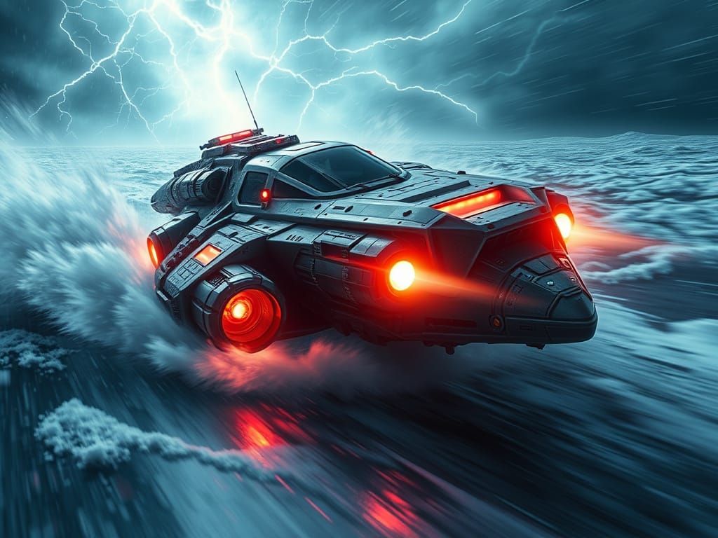 Cosmic Vessel Speeds Across Europa's Turbulent Sea