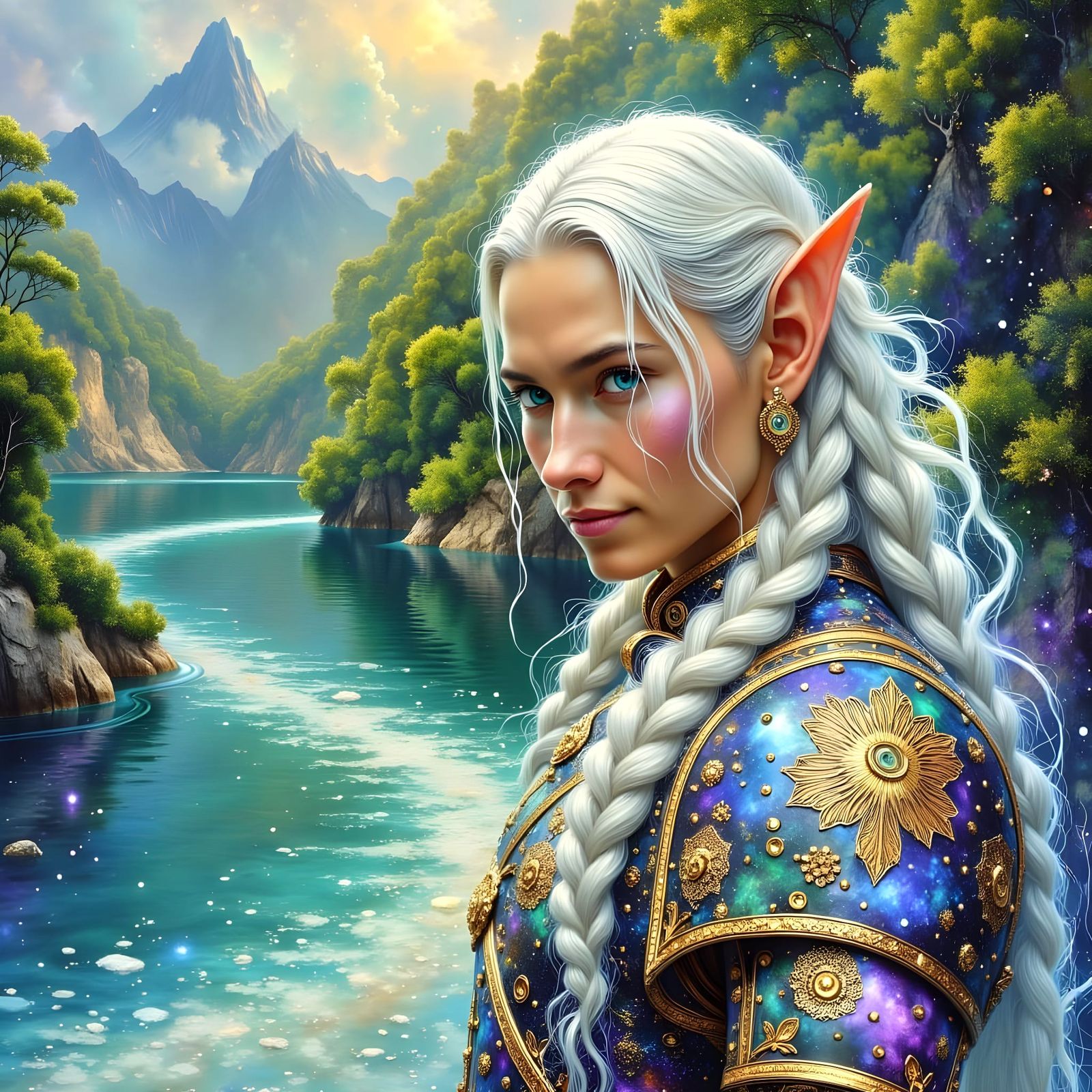 Stunning Male Elf Portrait in Exquisite Armor