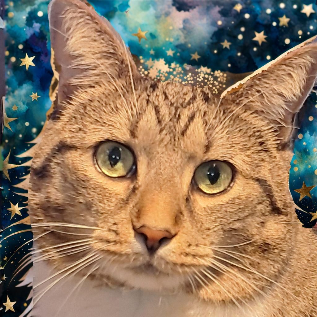 Starry Night Sky on Distressed Antique Page