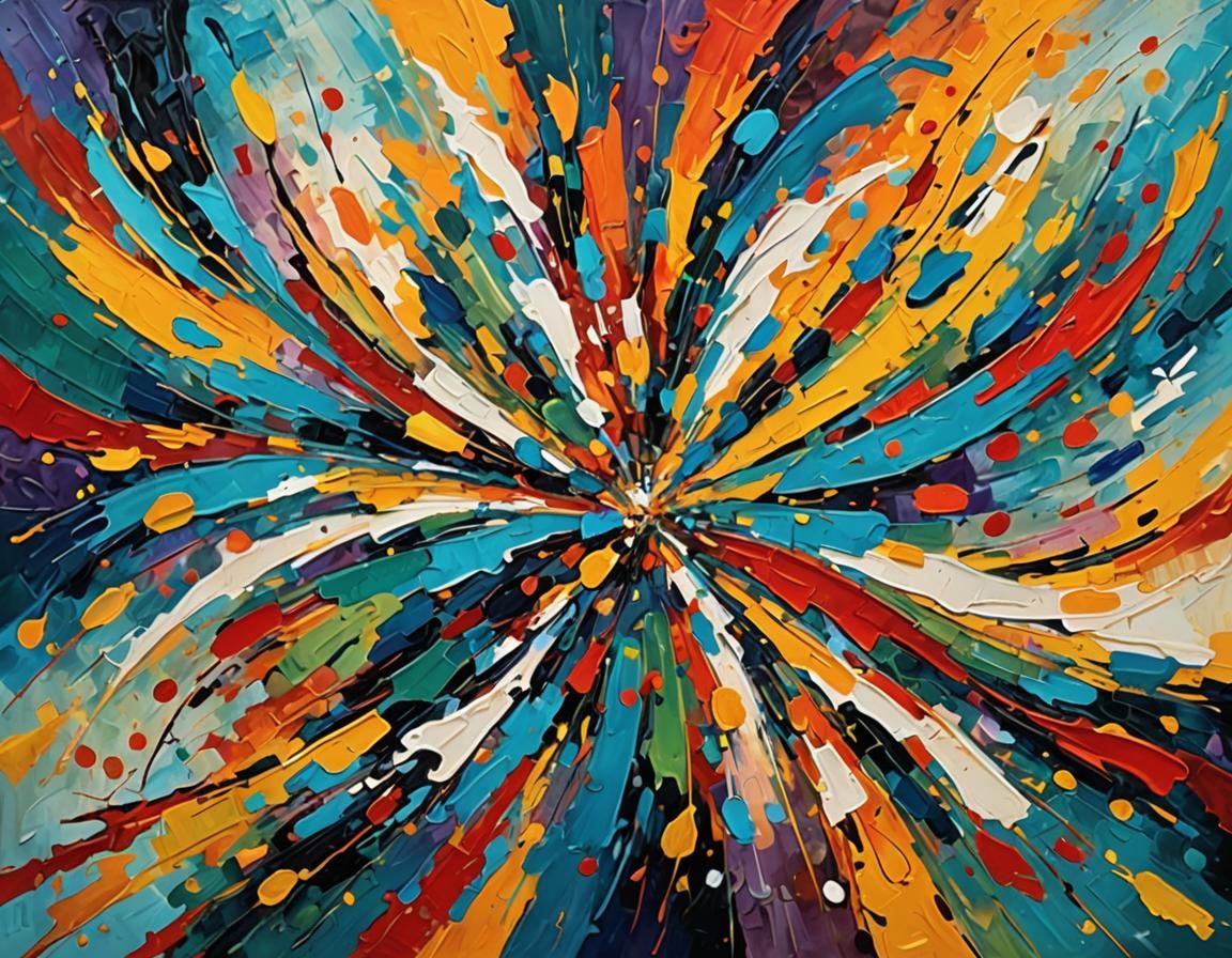 Abstract Impressionism: Swirling Colors and Textures