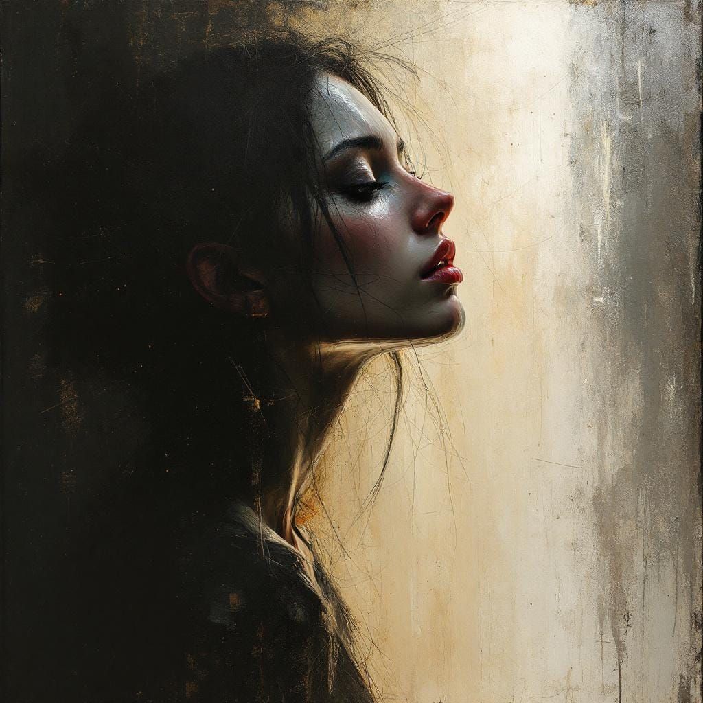 Expressive Portrait in Charcoal with Soft Lighting