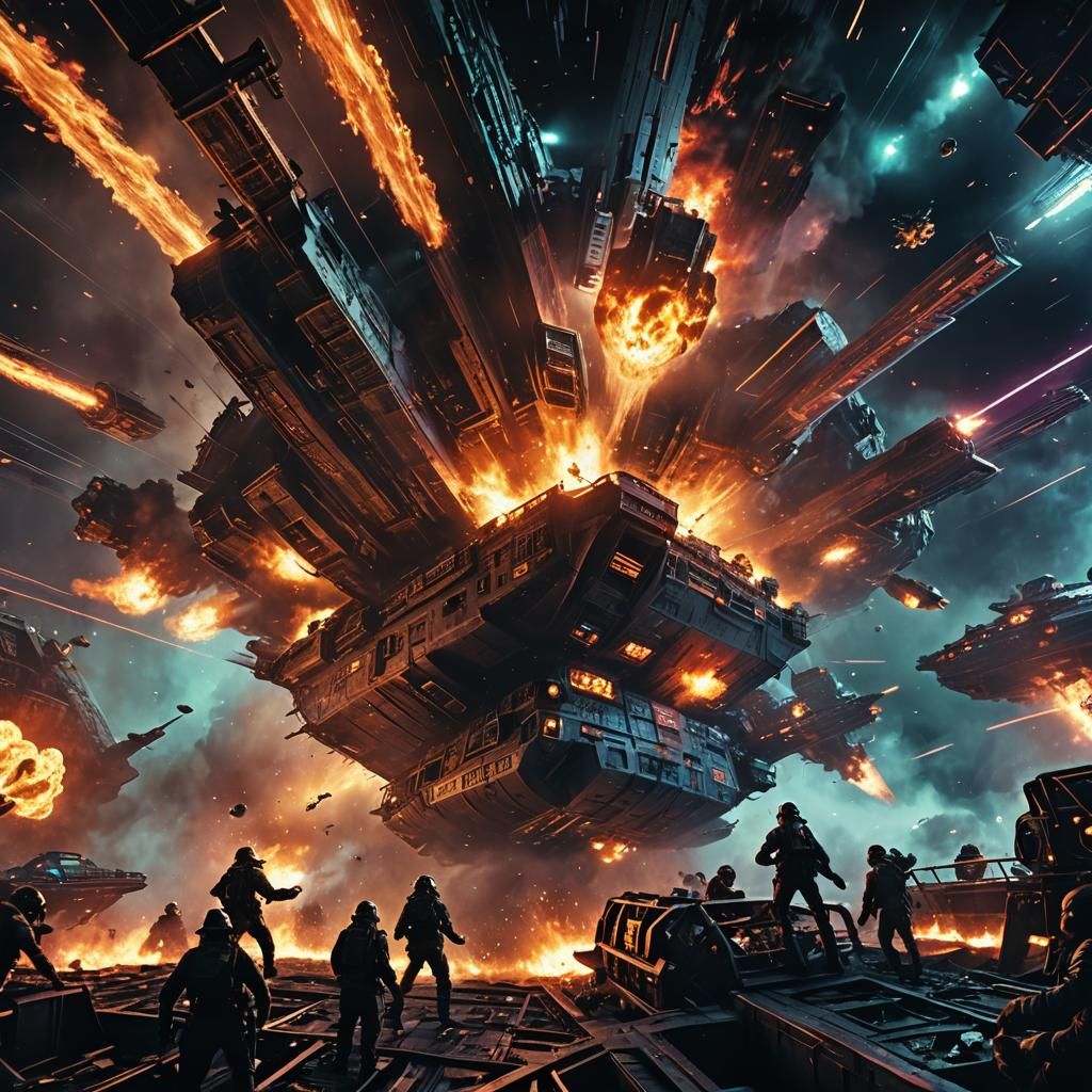 Space Pirate Ambush: A Cinematic Sci-Fi Battle