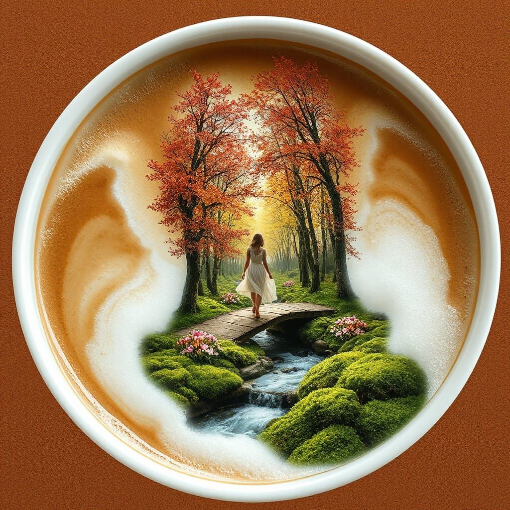 Cappuccino Spring: A 3D Landscape Zoom