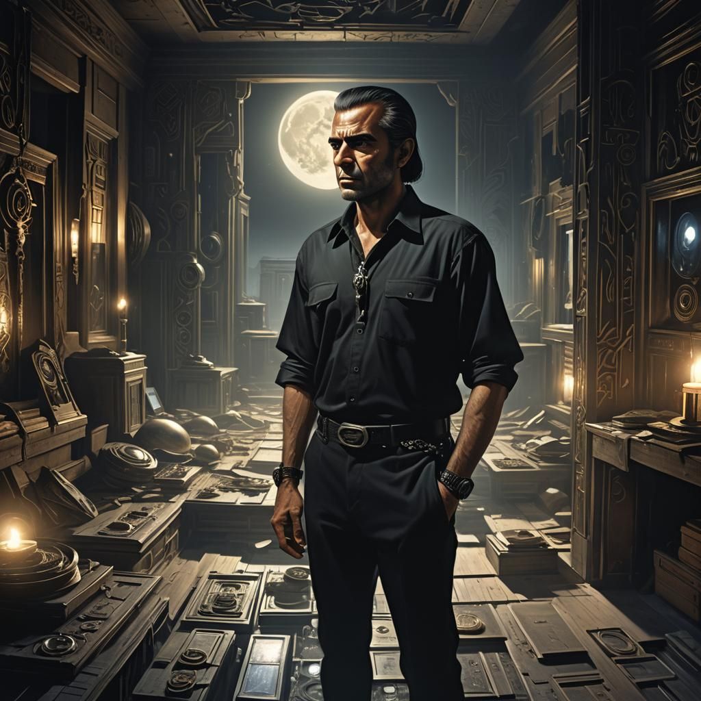 Egyptian Man in Abandoned Apartment: Matte Painting