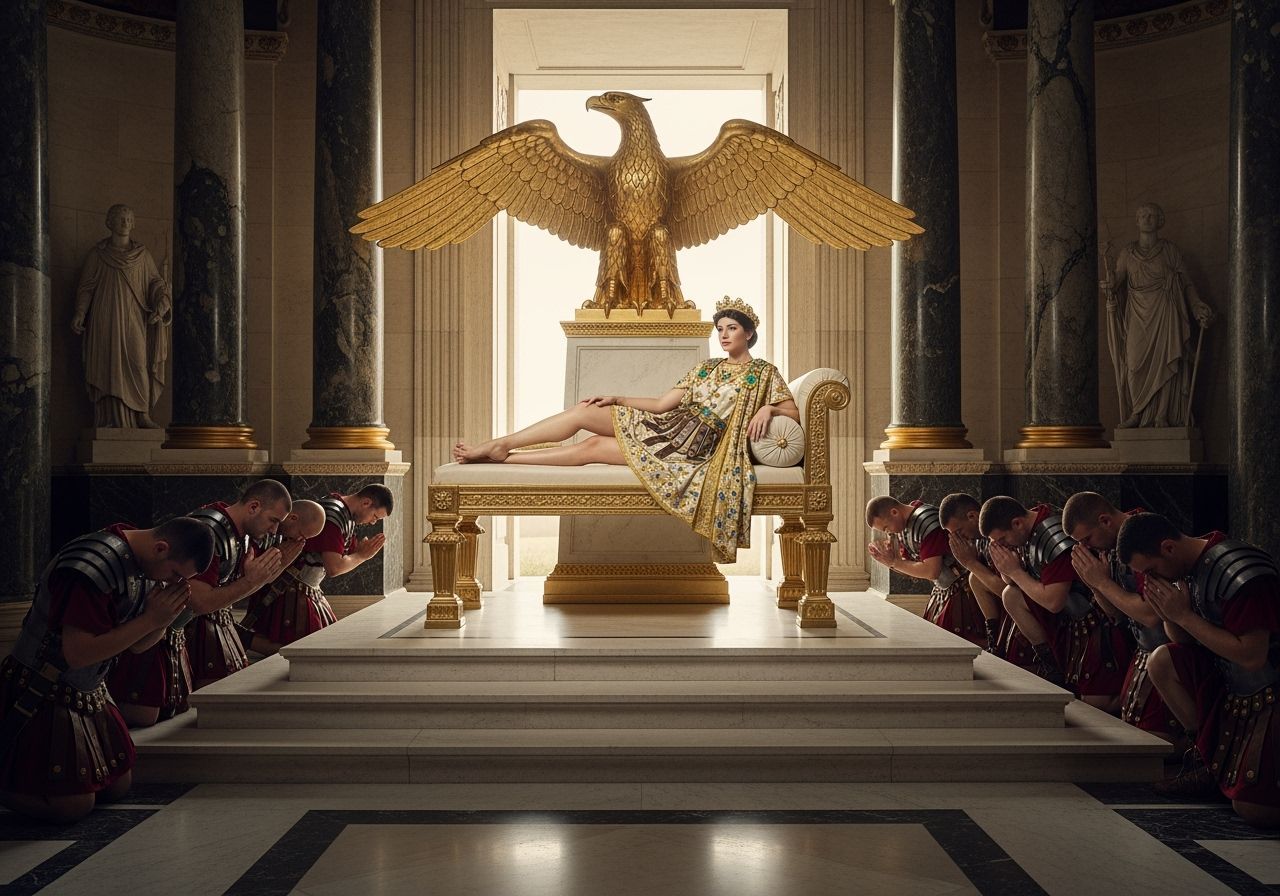Empress Messalina in Lavish Throne Room