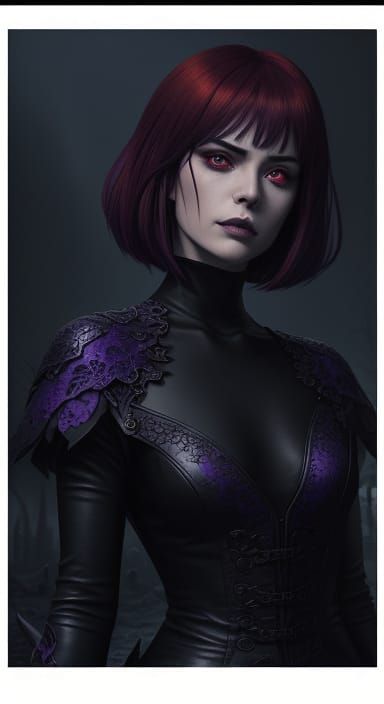 Vampire Velma in Dark Fantasy Anime Style