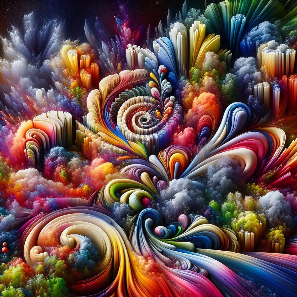 Vibrant 3D Airbrush Art with Intricate Designs
