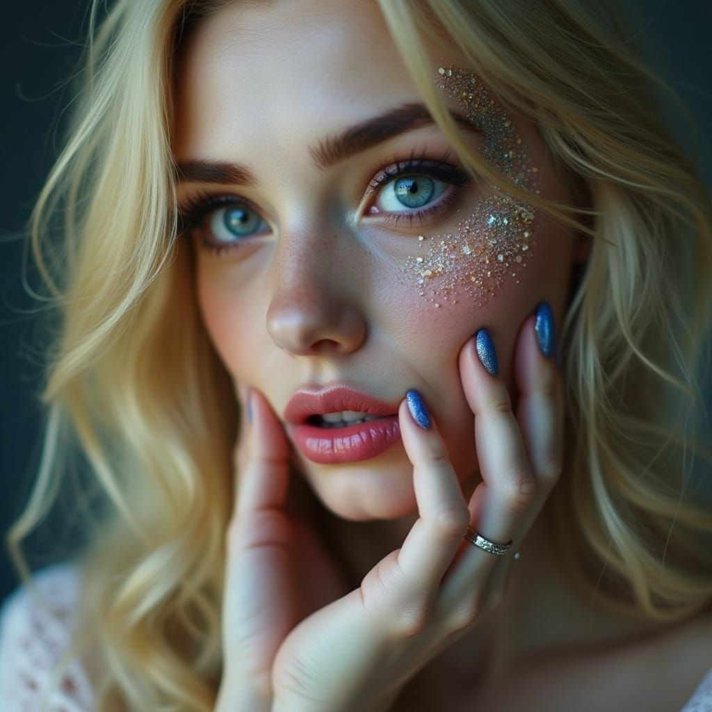 Whimsical Feline in Dreamy Watercolor Landscape