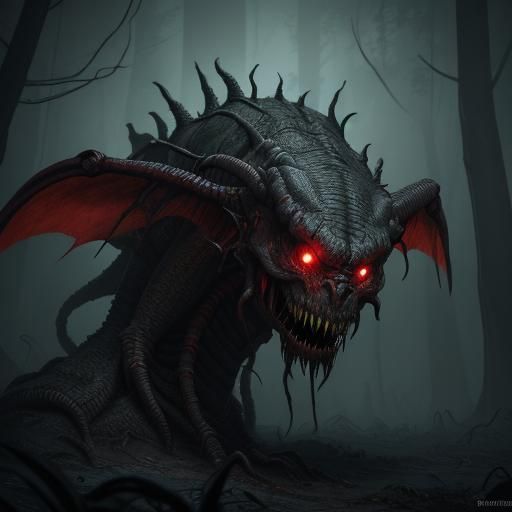 Eerie Dirt Creature Emerges in Dark Fantasy Art