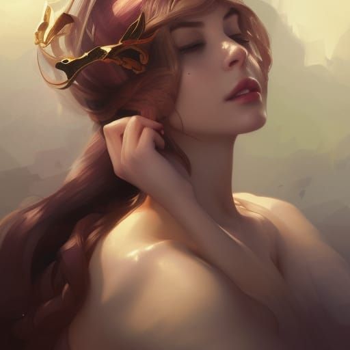 Sleeping Beauty Portrait in Hyperdetailed Style