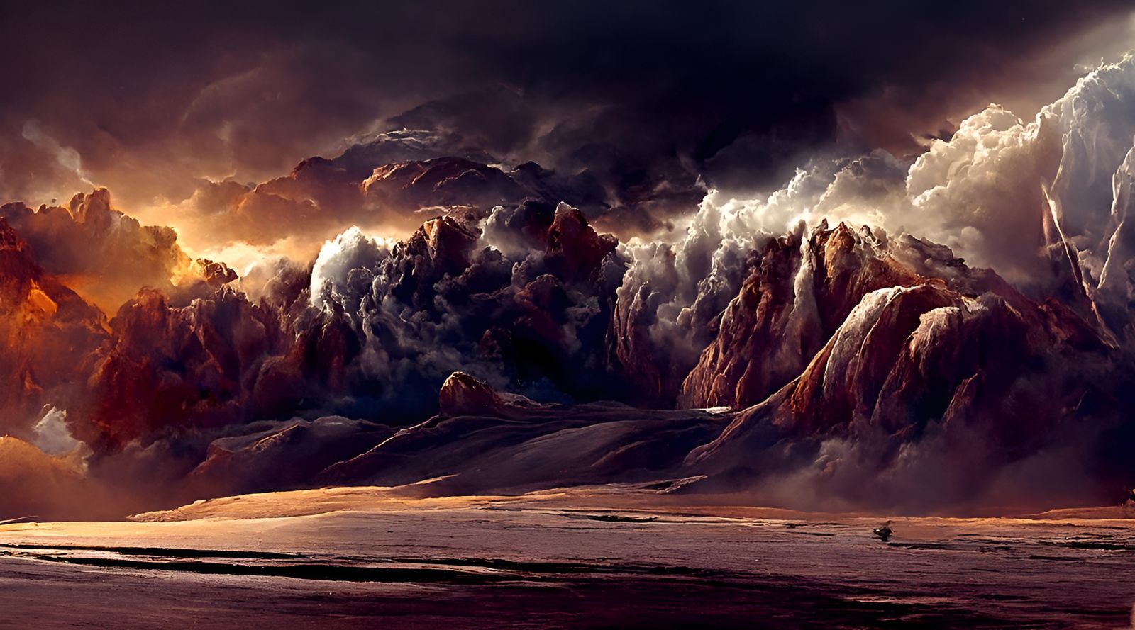 Desert Valley Rages Under Approaching Storm