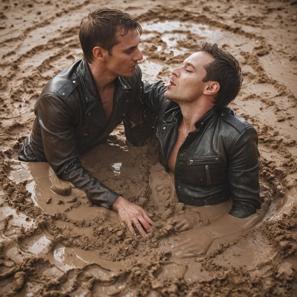 Passionate Kiss in Quicksand: Fetish Photography