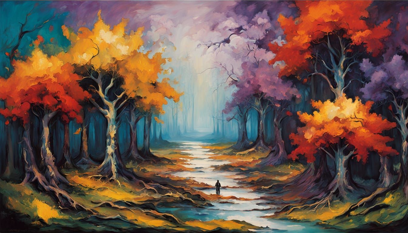 Surreal Whimsy in Ancient Forest