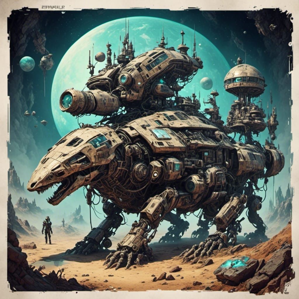 Anthropomorphic Character in Antique Watercolor Style