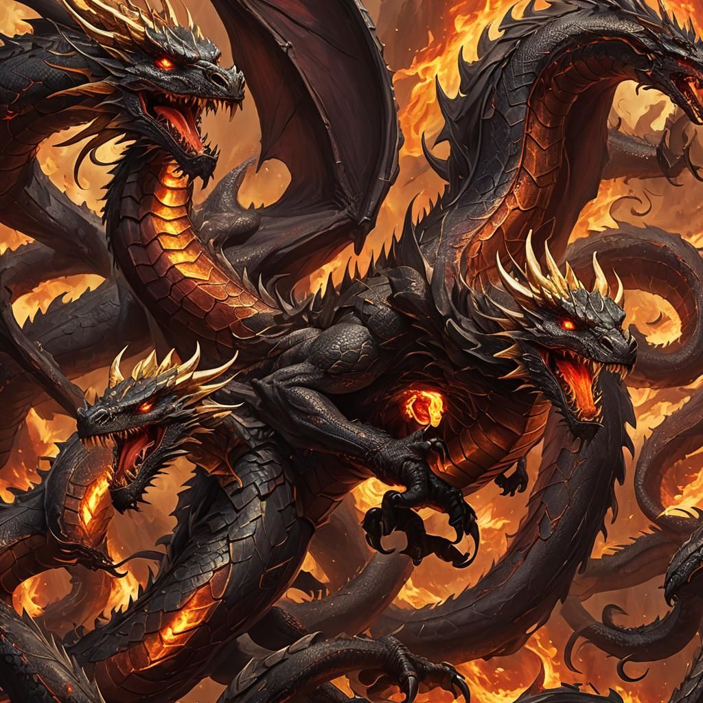 Fearsome Crimson Dragon Ready to Strike