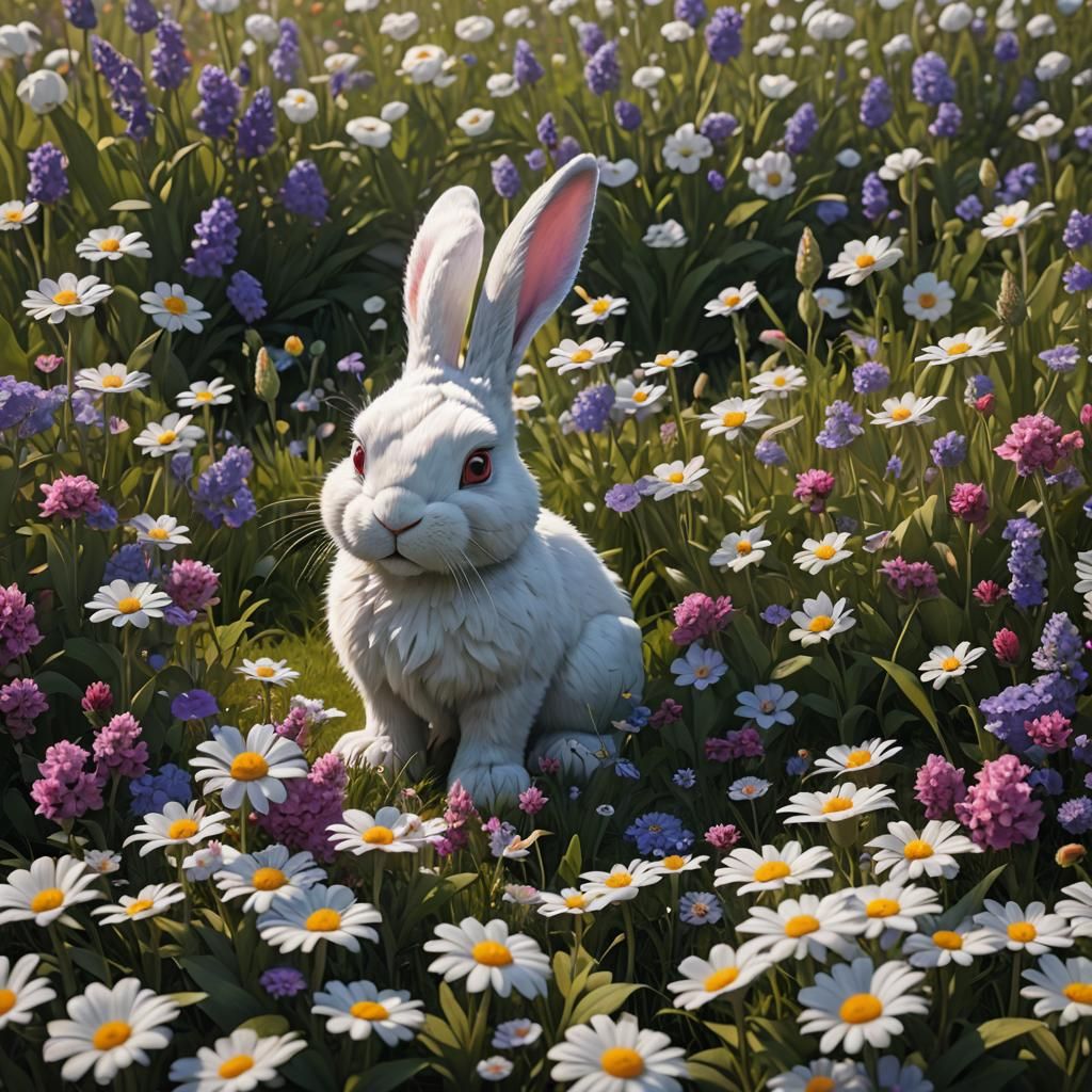 Bunny with Monster Shadow: Fantasy Concept Art