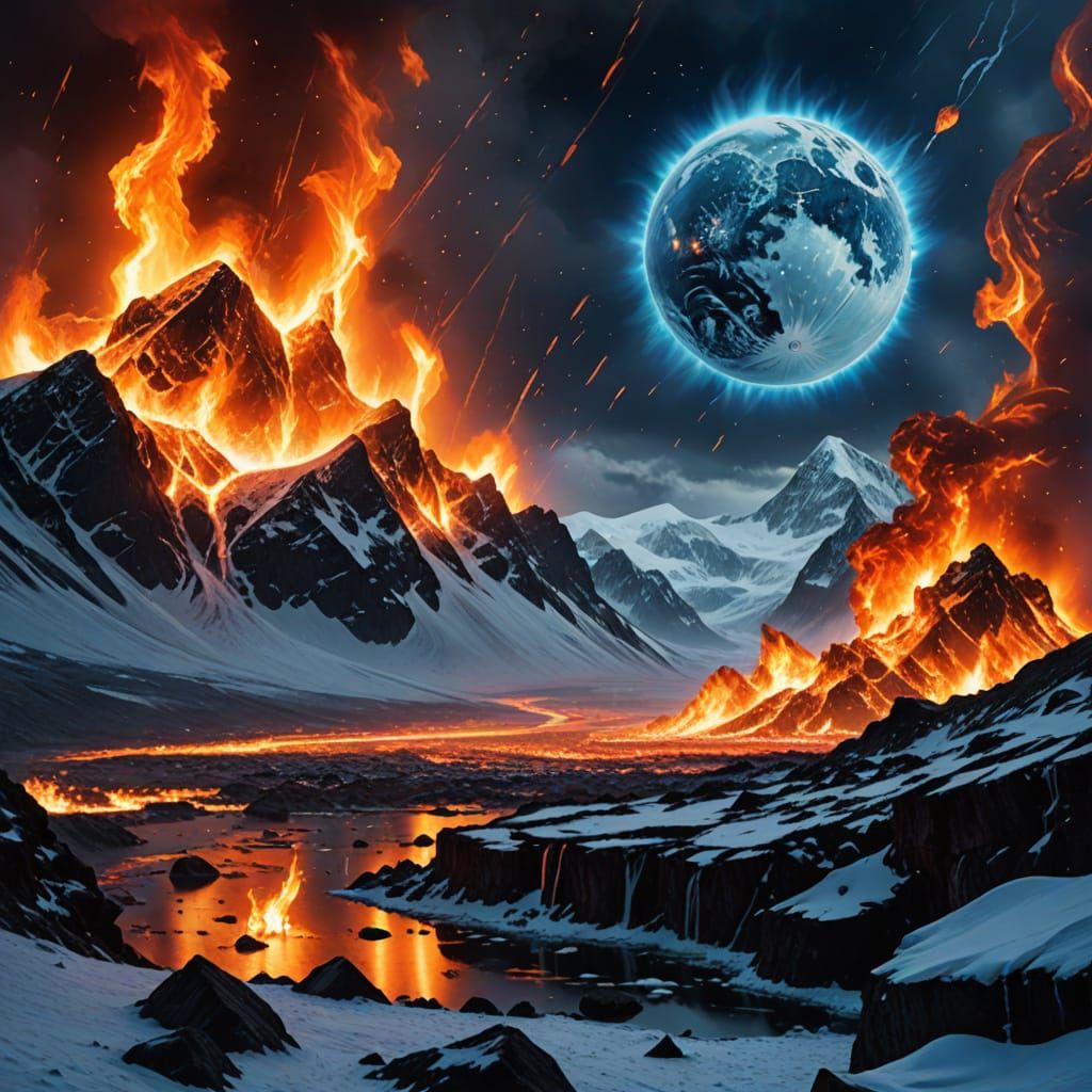Planet of fire and ice.