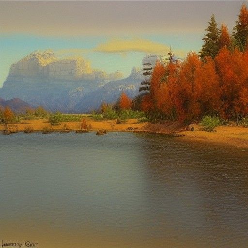 Harmonious Scene in Oil Paint Style