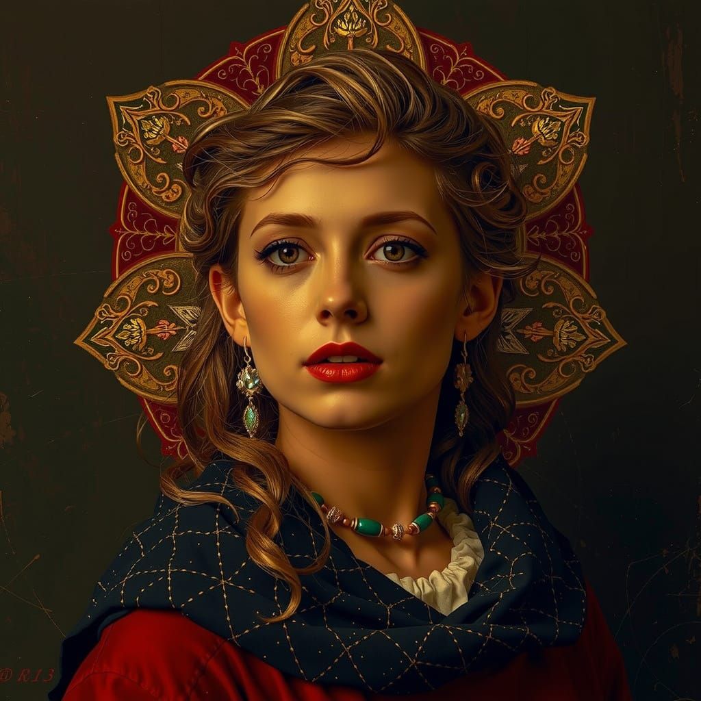 Abstract Swirling Red Forms