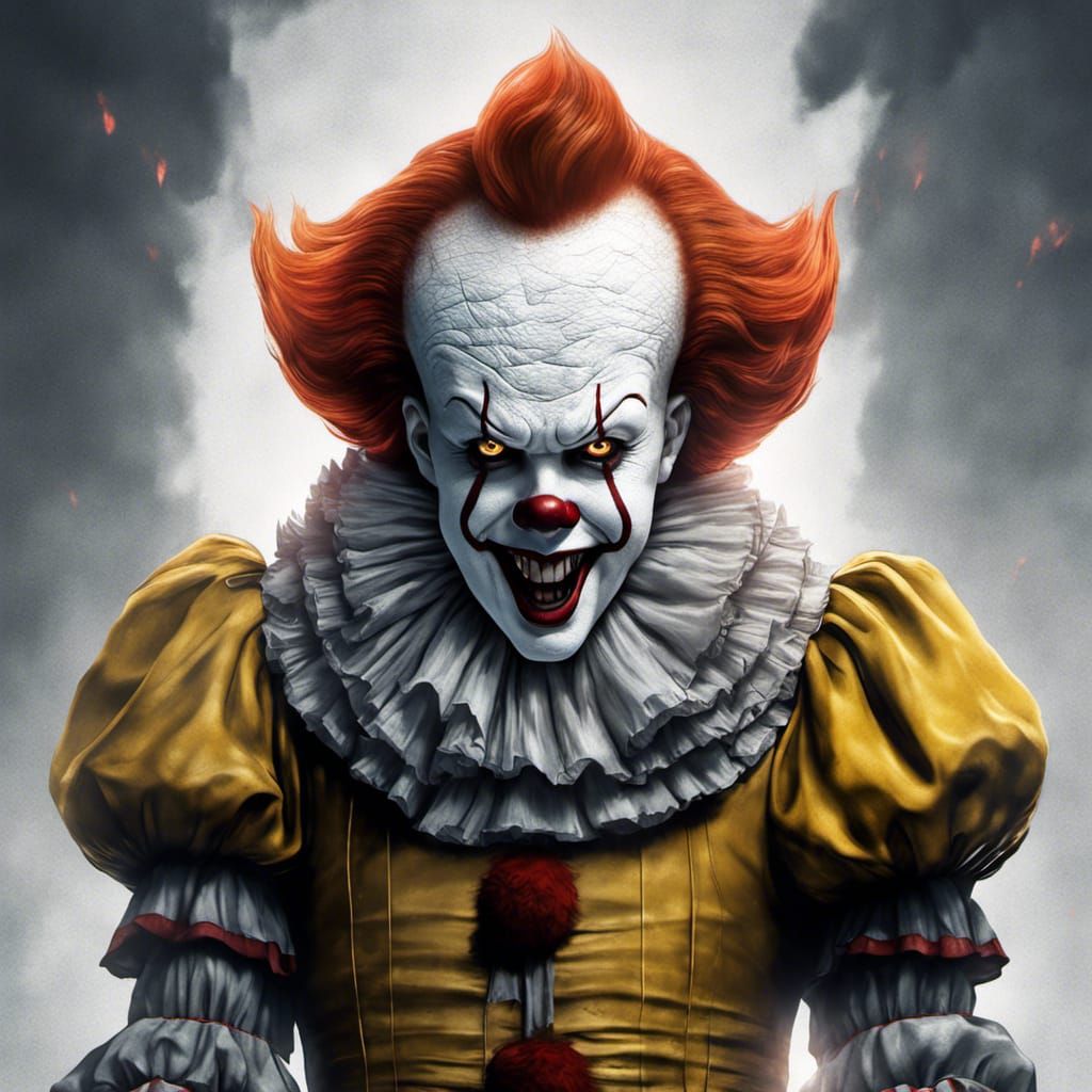 Detailed Pennywise Matte Painting in 8K