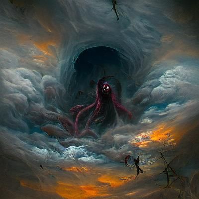 Eldritch Being Tears Hole in the Sky