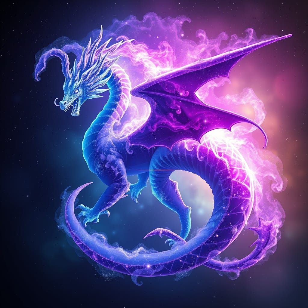 Galactic Dragon: A Cosmic Digital Painting