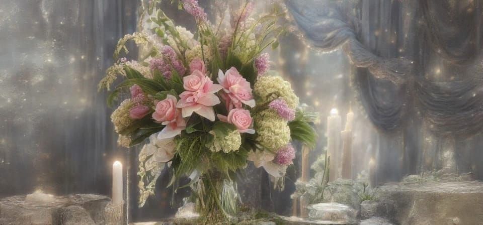 Victorian Parlor Still Life: Silver Coffee Pot and Glowing F...