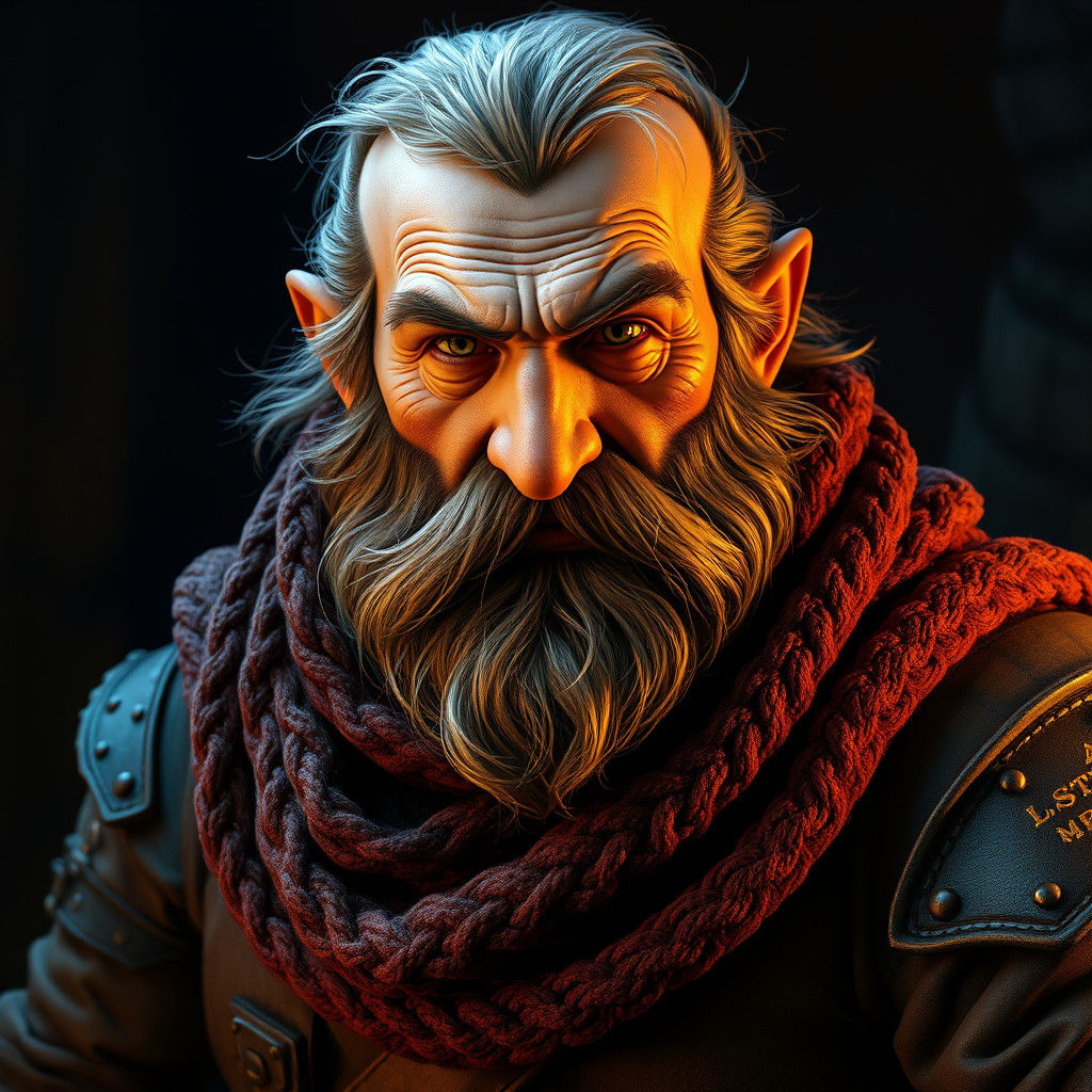 Dwarf Thief Portrait in 8k Concept Art Style