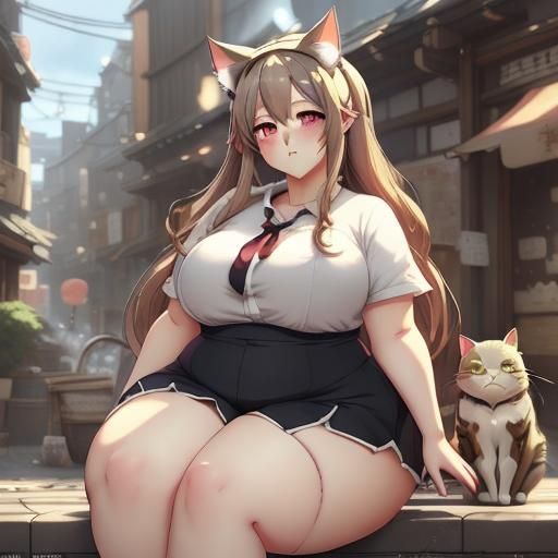 Anime Girl Enjoys Donuts in Anime Key Visual Style