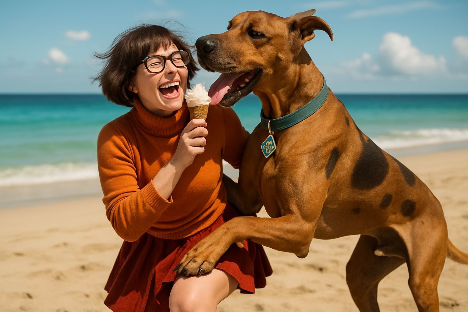 Scooby Doo Steals Velma's Ice Cream in Detailed CGI