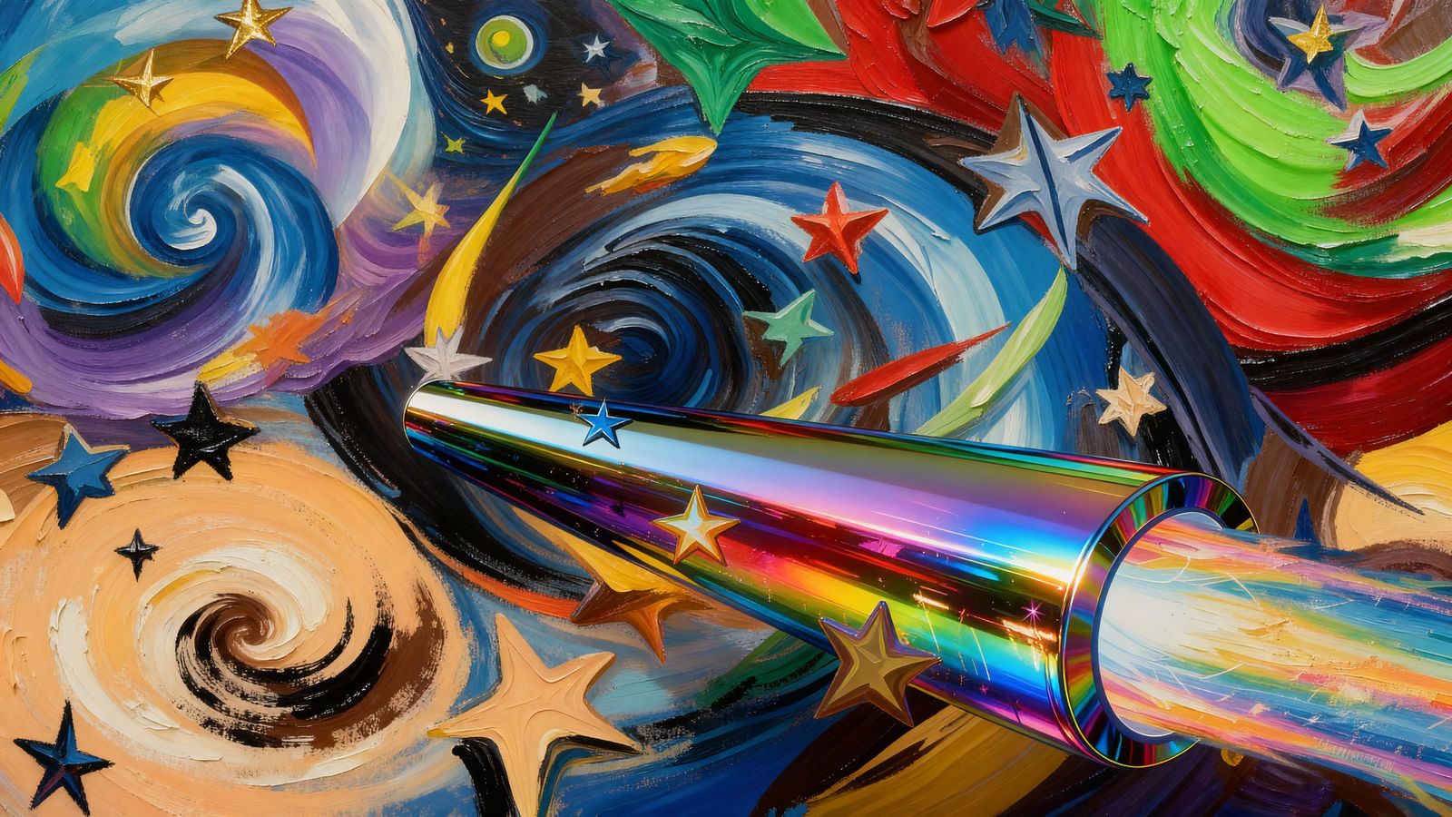 Vivid Abstract Vortex of Color and Light