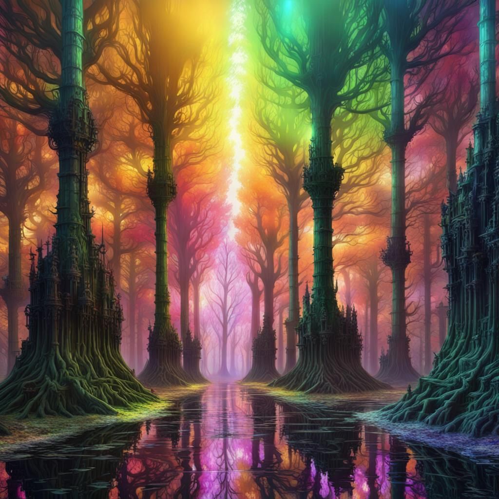 Steampunk Forest with Gothic Matrix in 3D