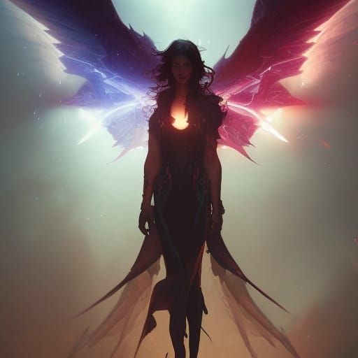 Detailed Demon Wings in Dark Fantasy Style