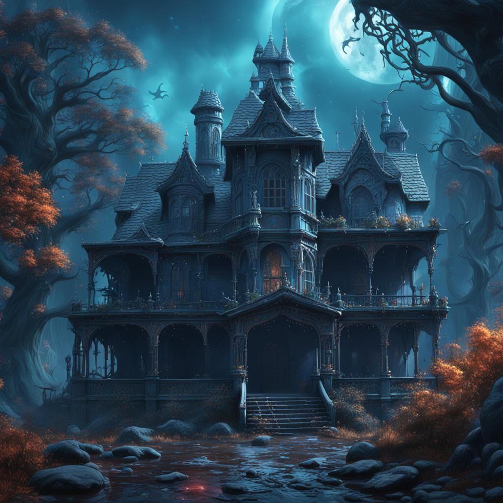 Scary Ghost in Detailed Matte Painting