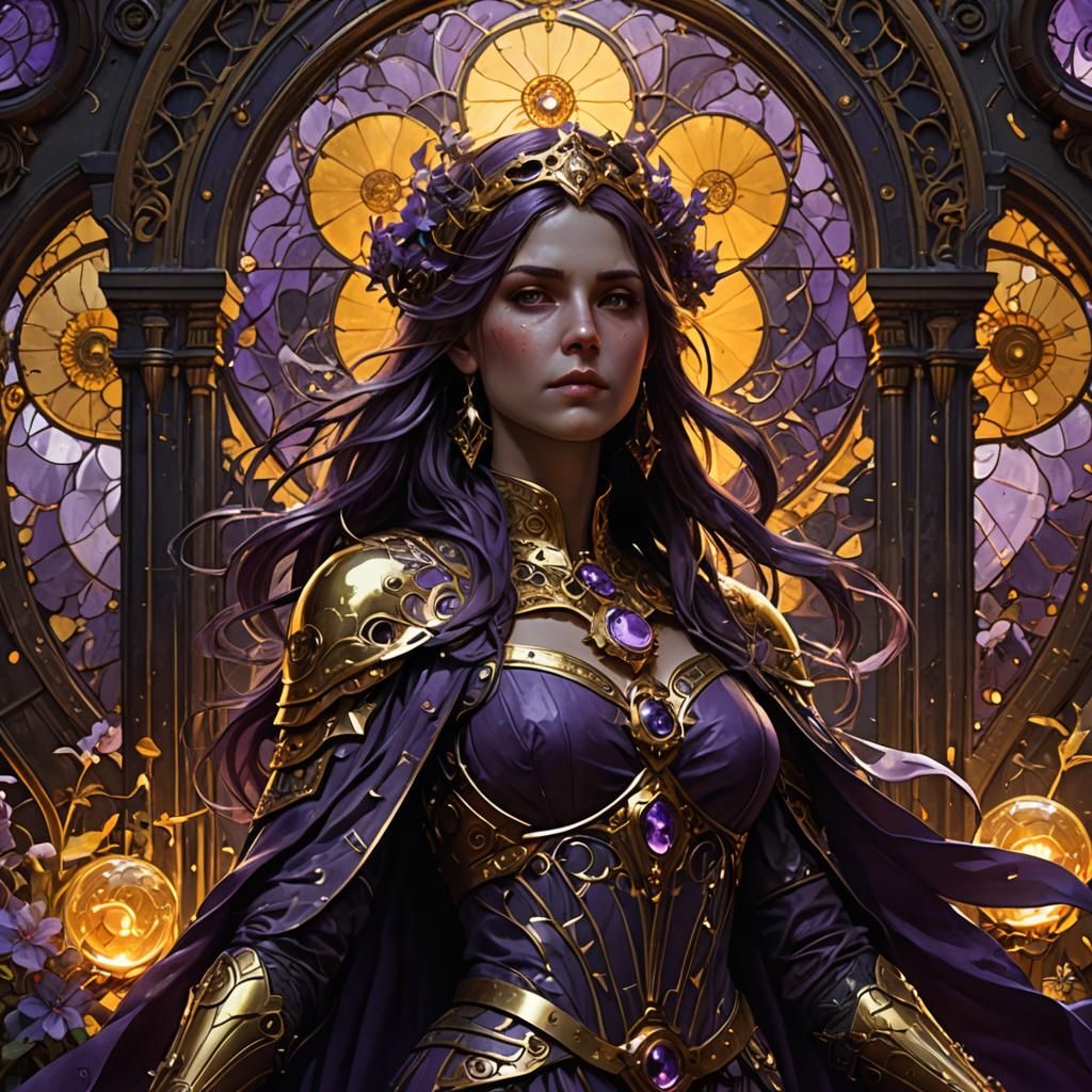 Dark Fantasy Art in Style of Alphonse Mucha