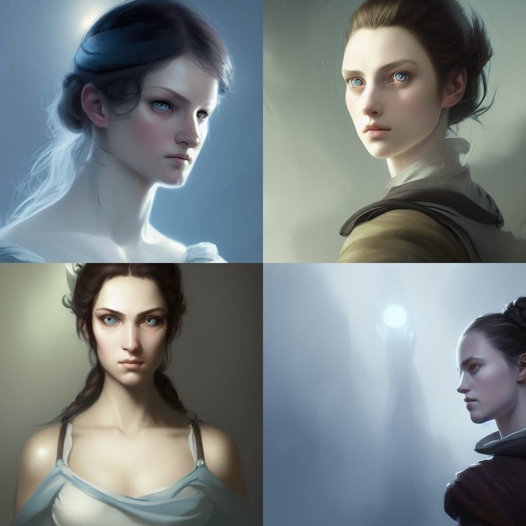 Medieval Medic Woman Portrait in Dark Fantasy Style