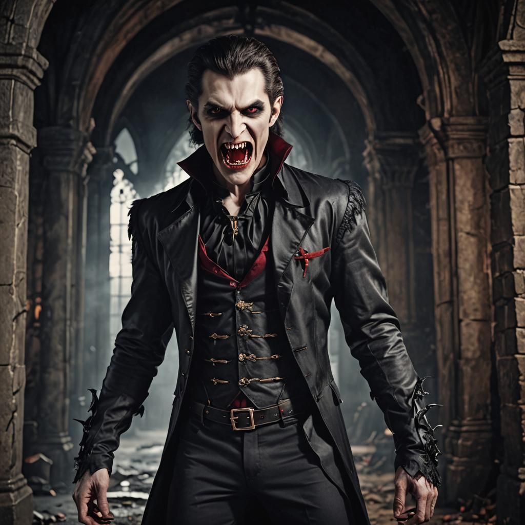 Handsome Vampire: Beauty and Monster in Hyperrealistic Style