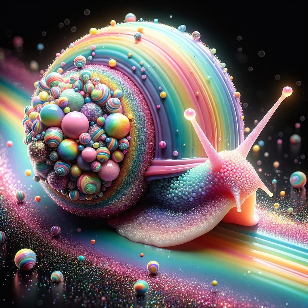Rainbow Candy Snail